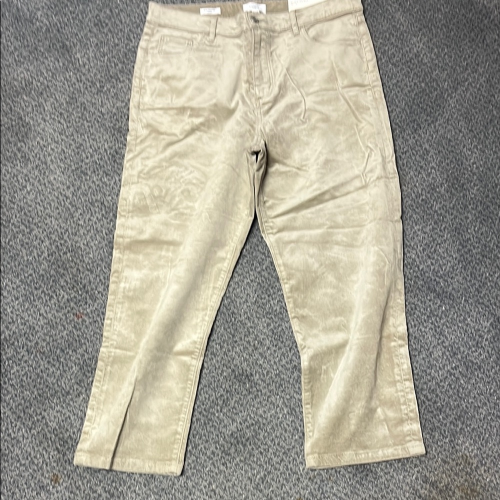 Loft outlet Tan Pants size 14 petite mid rise slim straight Bnwt